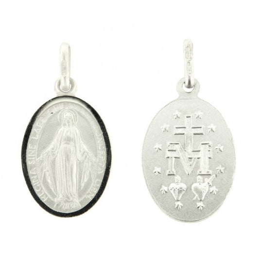 Miraculous Medal (1.6cm): Sterling Silver with Chain