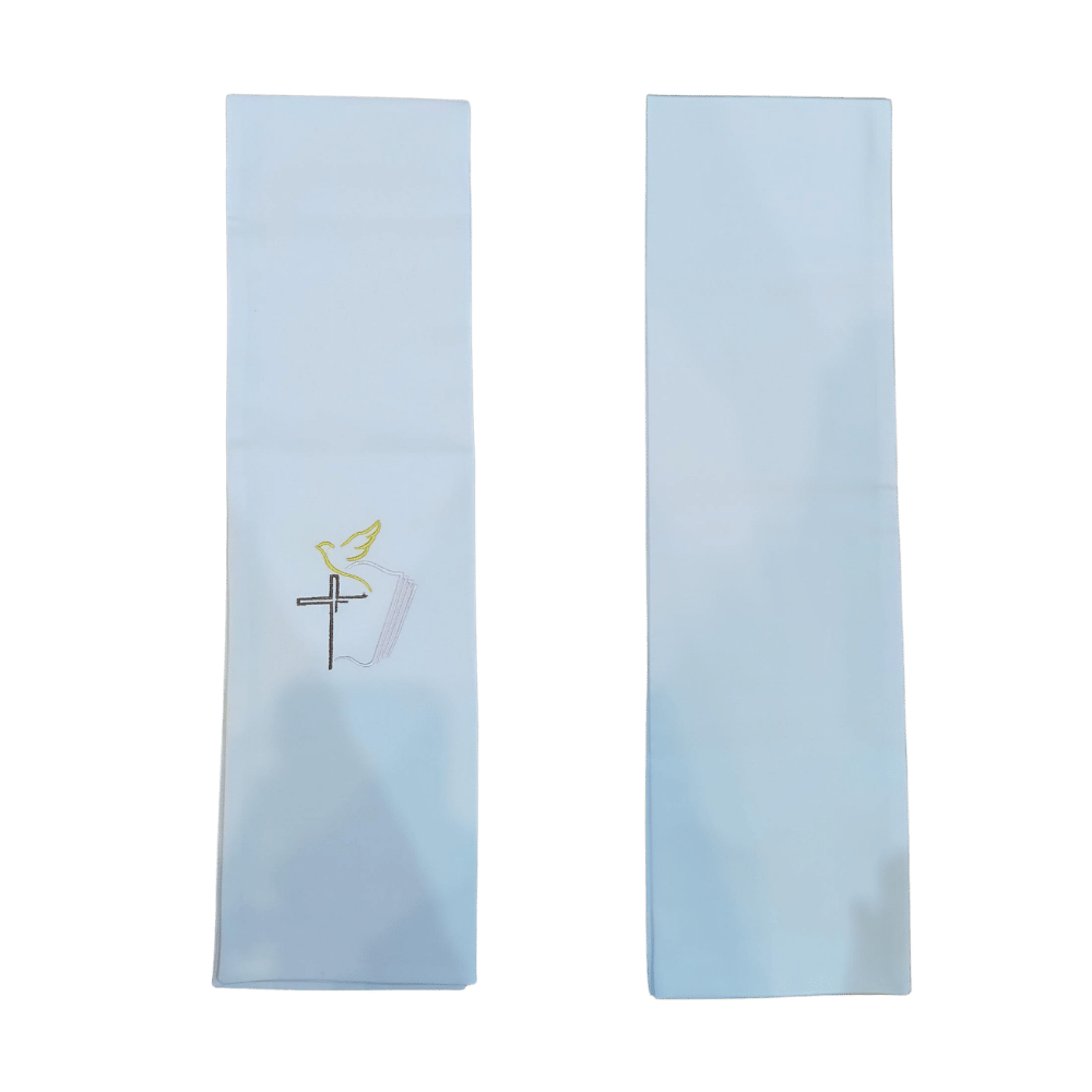 Baptism Stole: Dove, Cross and Bible