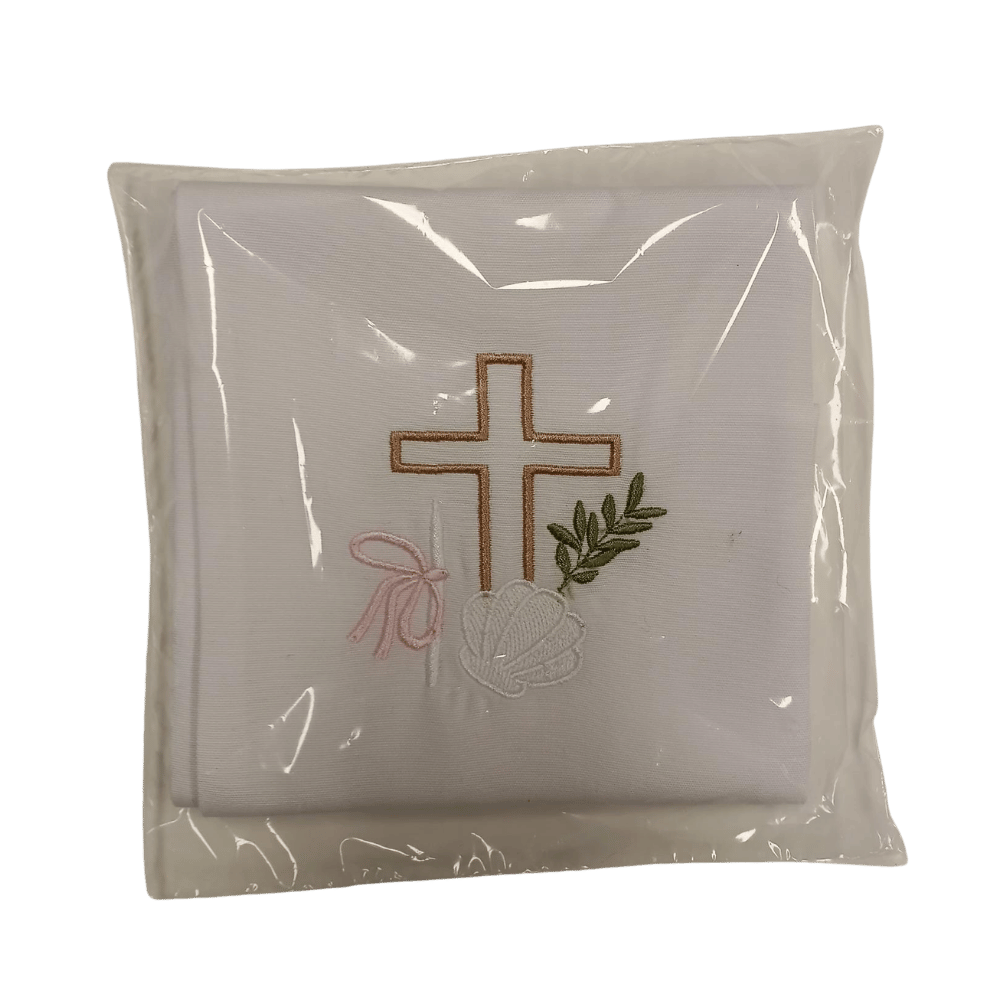 Baptism Stole: Cross, Shell and Ribbon