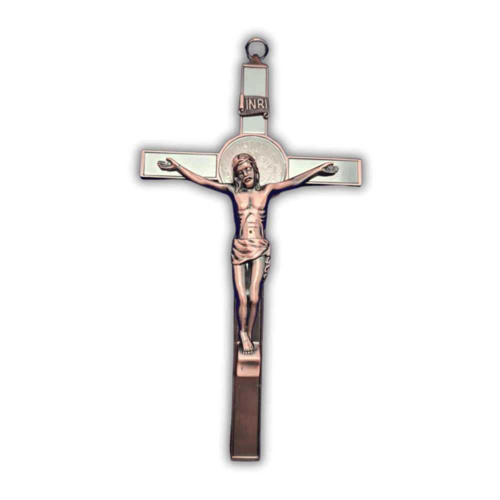 Metal Wall Crucifix: 22cm