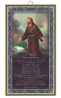 St Francis Plaque - Made in Italy