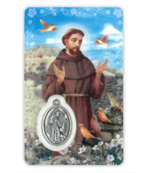 St Francis of Assisi Card & Medal
