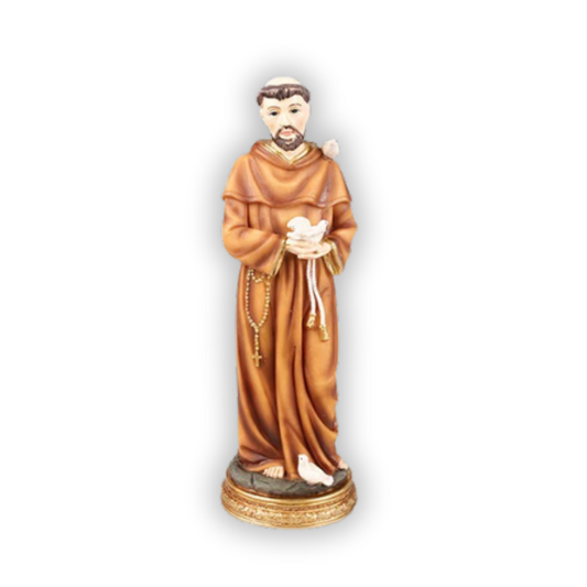 St Francis of Assisi: 12cm Resin Statue