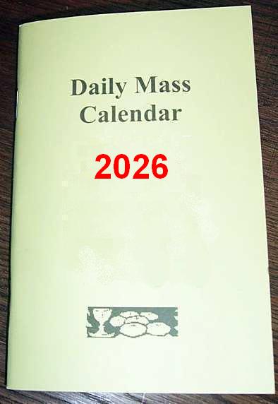 Daily Mass Calendar 2026