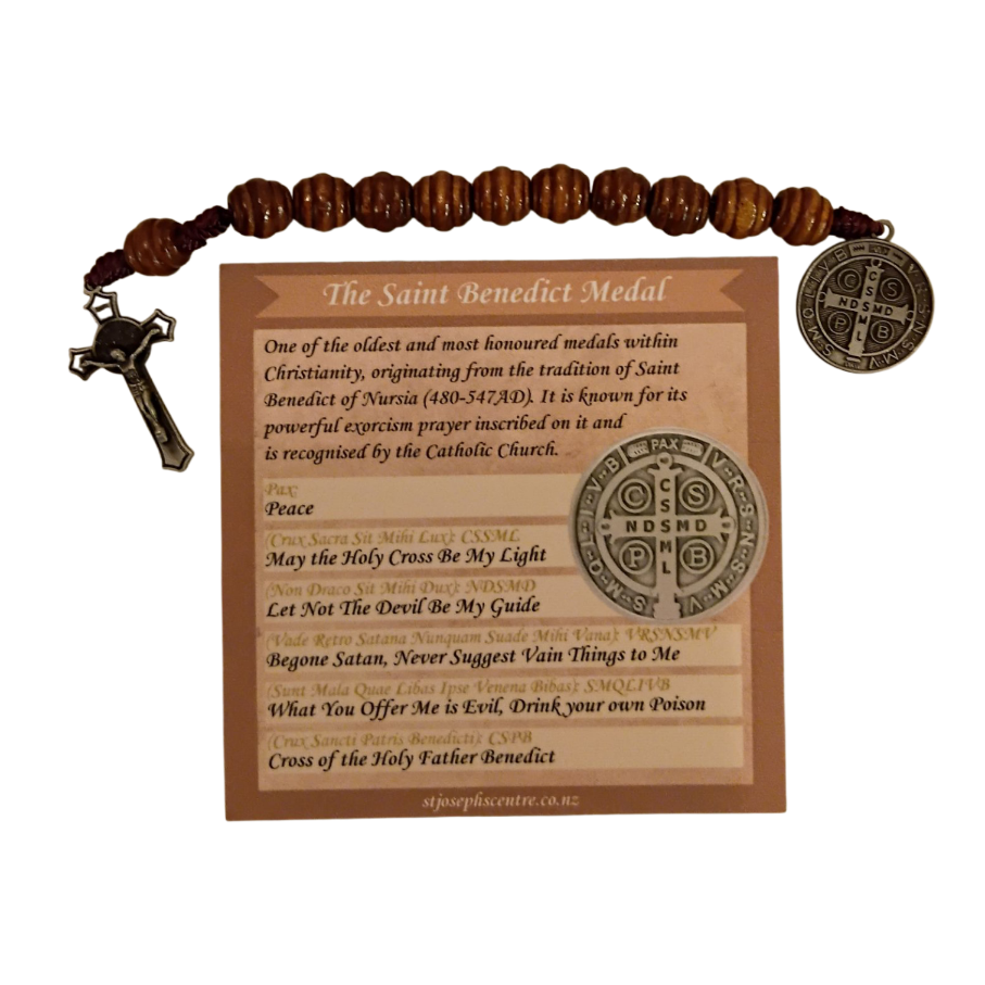 St Benedict Medal Pocket Rosary - One Decade