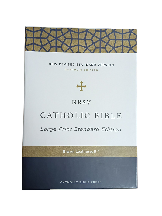 NRSV Catholic Bible Large Print Brown Leathersoft