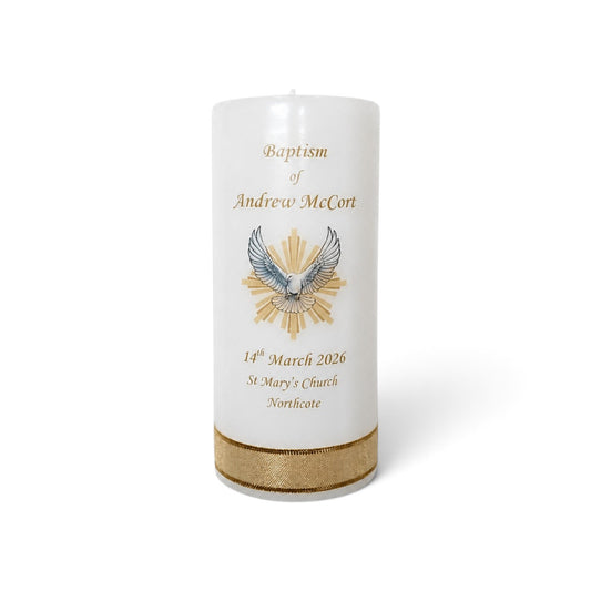 Baptism Candle 14cm: Design 2
