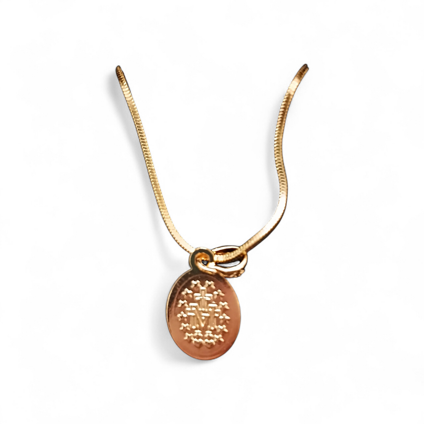 Miraculous Medal Gold Plated (Medal: 1.2cm) on 45cm Chain