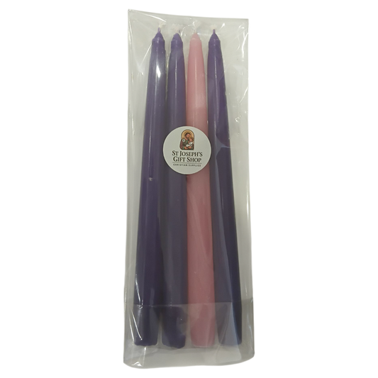 Advent Candle Set: 250mm Taper Candles