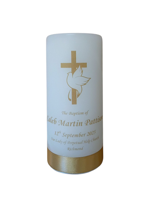 Baptism Candle 14cm: Design 3