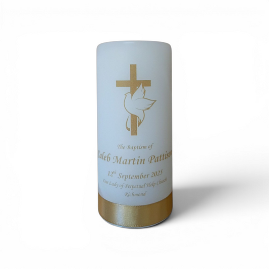 Baptism Candle 14cm: Design 3