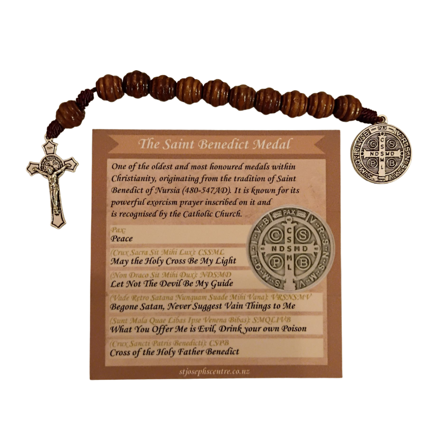 St Benedict Medal Pocket Rosary - One Decade