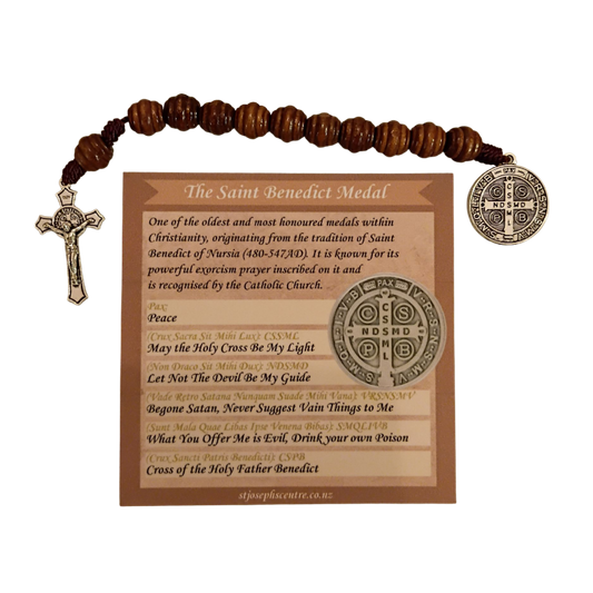 St Benedict Medal Pocket Rosary - One Decade