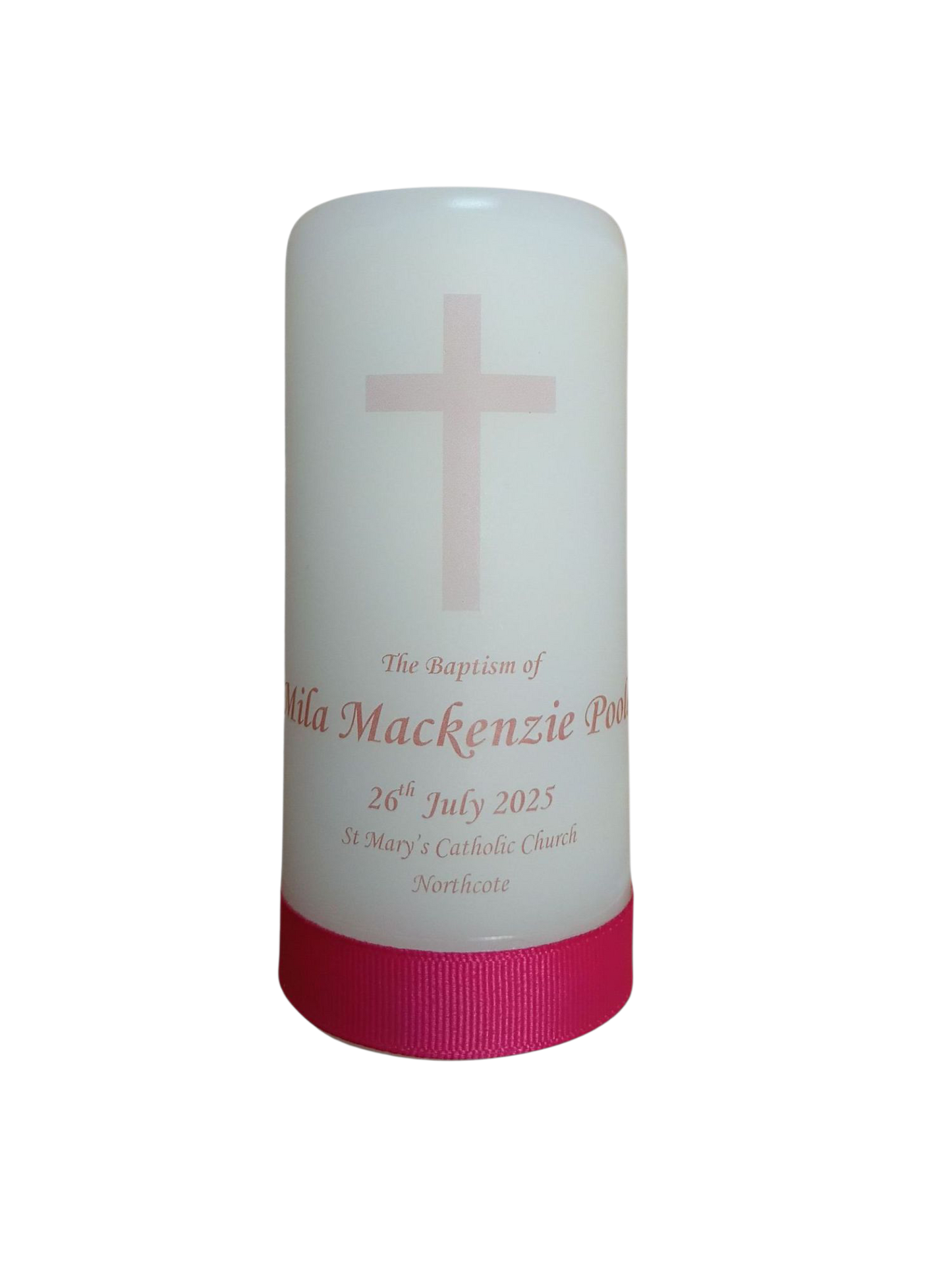 Baptism Candle 14cm: Design 1