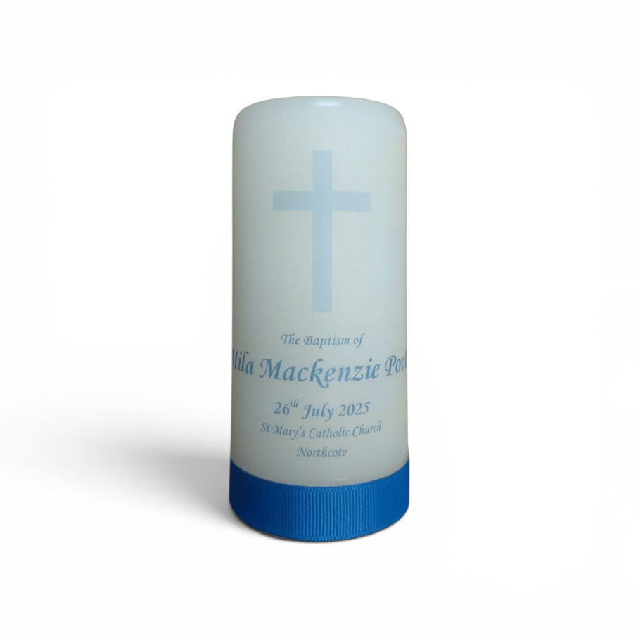 Baptism Candle 14cm: Design 1