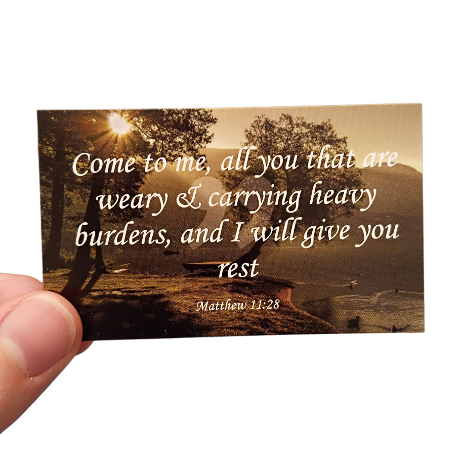 Matthew 11:28 - Scripture Card