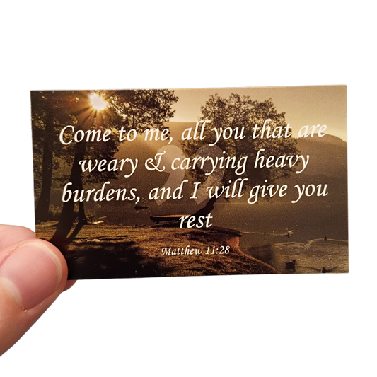Matthew 11:28 - Scripture Card