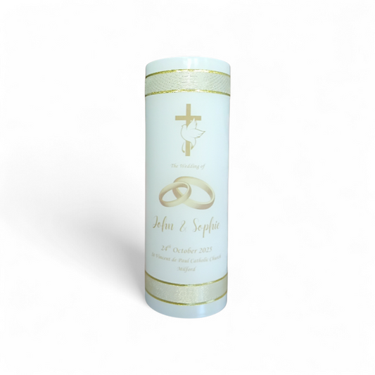 Wedding Candle 19cm: Design 4