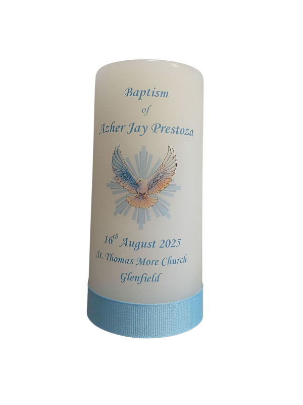 Baptism Candle 14cm: Design 2