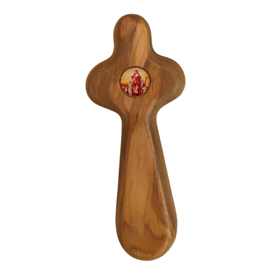 Olive Wood Prayer Cross - 10cm