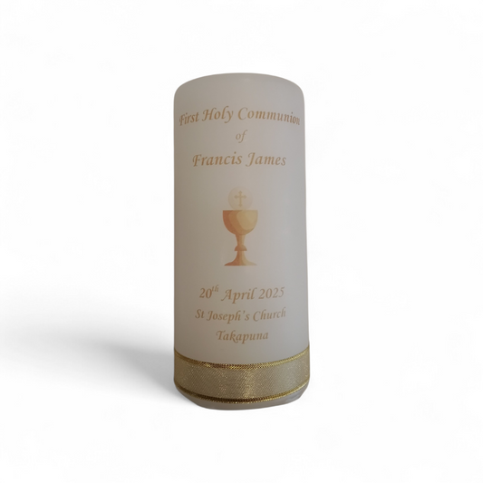 First Holy Communion Candle 14cm: Design 2