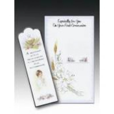 First Holy Communion Boy with Bookmark