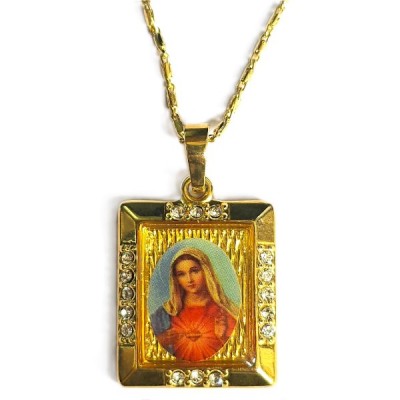 Mary with gold chain