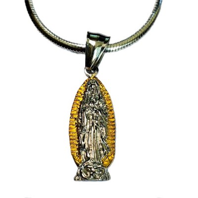 Our Lady of Guadalupe Gold & Silver and chain