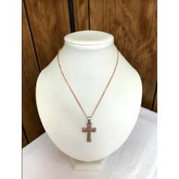 Rose gold Cross Coptic design and chain