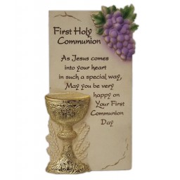 Plaque: Art in Stone First Holy Communion