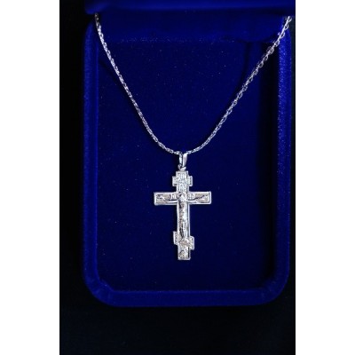Crucifix Silver Coptic and Chain