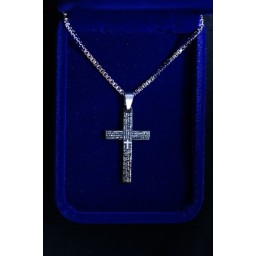 Cross, Black with Our Father (large) and Chain Cross, Black with Our Father (large) and Chain