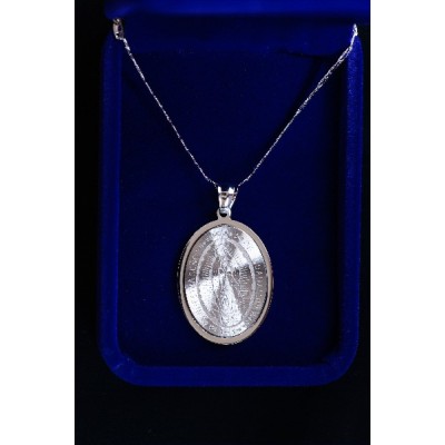 Our Lady of Guadalupe Silver Pendant and Chain