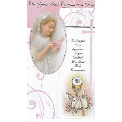 Card:Communion Girl with Bookmark