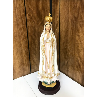 Our Lady of Fatima 30cm wood base