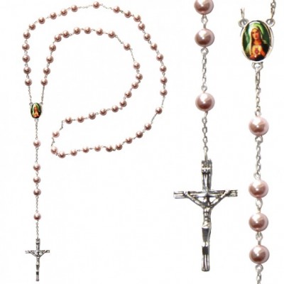 Rosary Glass Pearl 6mm Pink