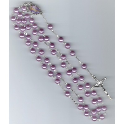 Rosary Glass Pearl Light Purple