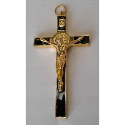 Crucifix St Benedict Black 11cm