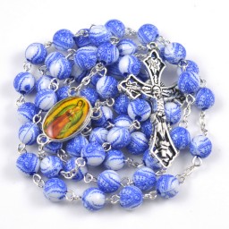 Rosary Our Lady of Guadalupe Blue/white beads Rosary Our Lady of Guadalupe Blue/white beads