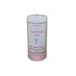 Baptism Candle 14cm: OG Pink Baptism Candle 14cm: OG Pink