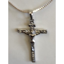 Silver Crucifix & Chain