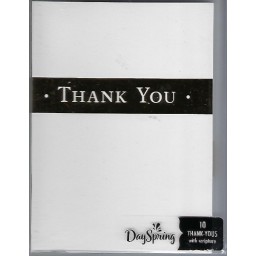 Card:Thank You Gold Strip pkt of 10 Card:Thank You Gold Strip pkt of 10
