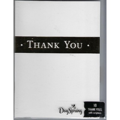 Card:Thank You  Gold Strip pkt of 10