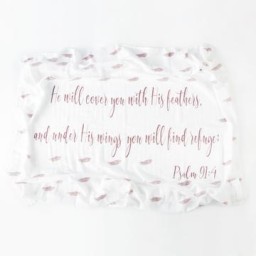 Under His Wings Ps 91:4 100% Organic Cotton Swaddle Under His Wings Ps 91:4 100% Organic Cotton Swaddle