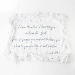 The Plans He Has For You Jere 29:11 100% Cotton Swaddle The Plans He Has For You Jere 29:11 100% Cotton Swaddle