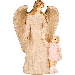 Faux Wood Resin Angel Baby Girl Faux Wood Resin Angel Baby Girl