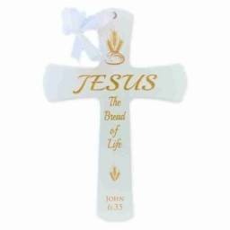 Wooden Cross Bread of Life