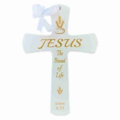 Wooden Cross Bread of Life