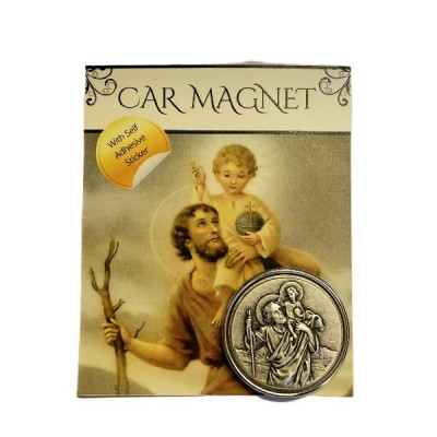 St Christopher Car Plaque  Round/Adhesive