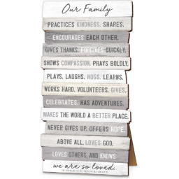 Our Family Plaque Wall/Desktop 11-5x10